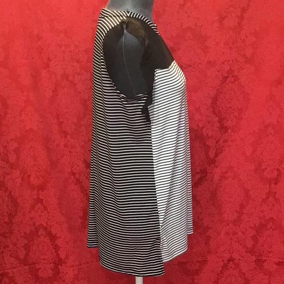 💕NWT💕 Worthington Blk/why Layla striped top size medium - Picture 4 of 7